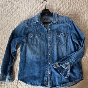 Lucky Brand Light Blue Denim Button-Up Shirt
